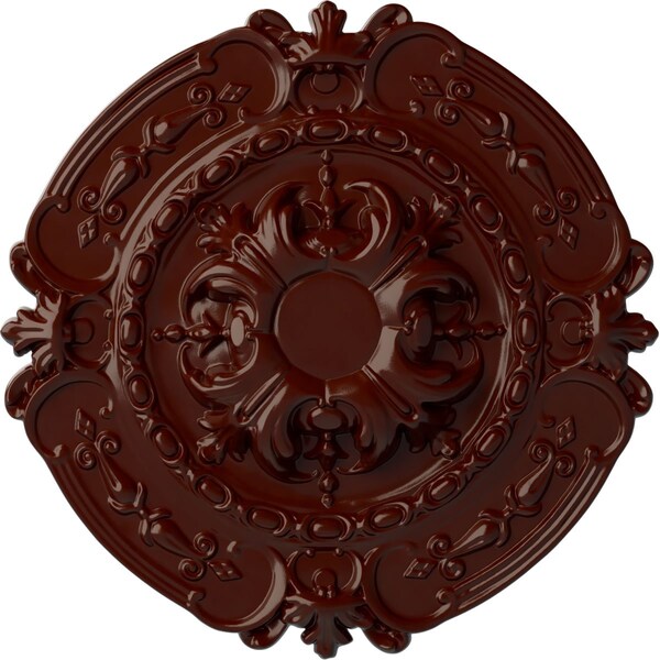 Ekena Millwork Southampton Ceiling Medallion (Fits Canopies up to 2 3/4"), 16 3/8"OD x 1 3/4"P, Brushed Mahogany CM17SOBMF - main